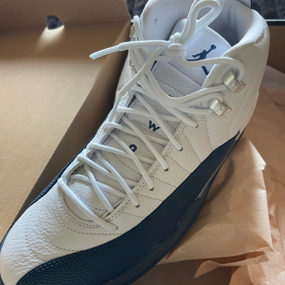 Jordan White and Black High-Top Sneakers